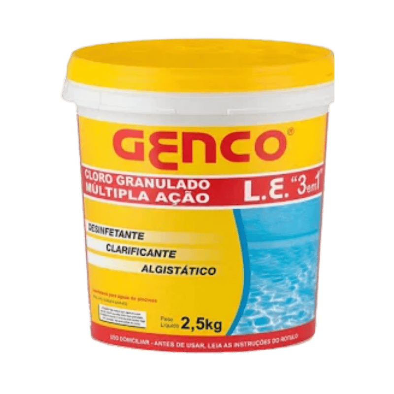 Genco L. E. Cloro Granulado 2,5kg Multipla Ação