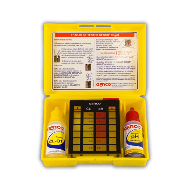 Estojo de Teste Cloro e PH Genco